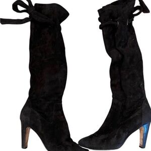 Cole Haan Black Suede Over the Knee Boots